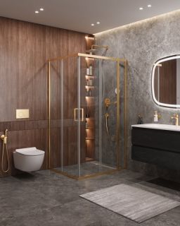 Душевой уголок CEZARES MOLVENO-AH-21-90+30-C-BORO-IV